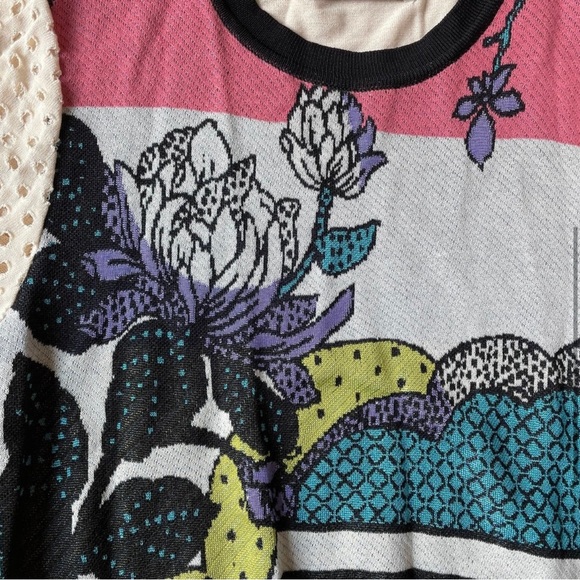 Anthropologie Aldomartins Floral Print Sweater / M - Picture 7 of 10